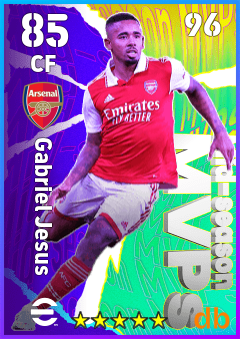 Gabriel Jesus — CF, OVR 85, MAX 96