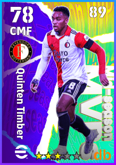 Quinten Timber — CMF, OVR 78, MAX 89