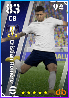 Cristian Romero — CB, OVR 83, MAX 94