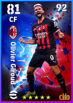 Olivier Giroud — CF, OVR 81, MAX 92