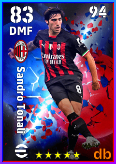 Sandro Tonali — DMF, OVR 83, MAX 94