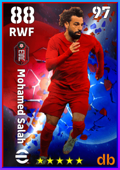 Mohamed Salah — RWF, OVR 88, MAX 97