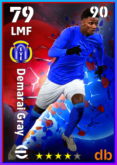 Demarai Gray — LMF, OVR 79, MAX 90