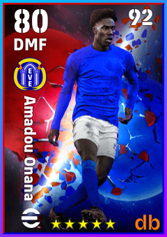 Amadou Onana — DMF, OVR 80, MAX 92