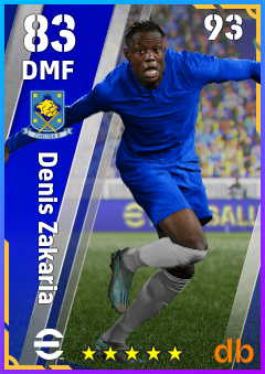 Denis Zakaria — DMF, OVR 83, MAX 93
