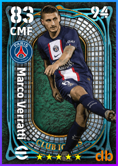 Marco Verratti — CMF, OVR 83, MAX 94