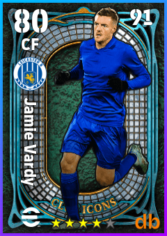 Jamie Vardy — CF, OVR 80, MAX 91