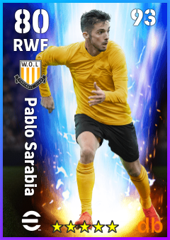 Pablo Sarabia — RWF, OVR 80, MAX 93