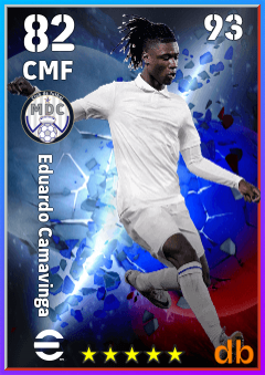 Eduardo Camavinga — CMF, OVR 82, MAX 93