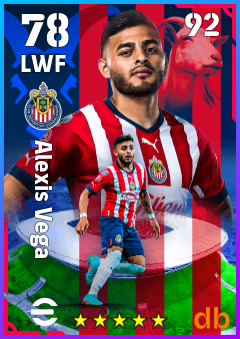 Alexis Vega — LWF, OVR 78, MAX 92