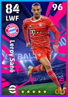 Leroy Sané — LWF, OVR 84, MAX 96