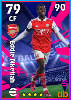 Eddie Nketiah — CF, OVR 79, MAX 90