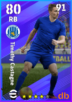 Timothy Castagne — RB, OVR 80, MAX 91