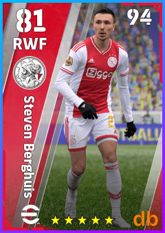 Steven Berghuis — RWF, OVR 81, MAX 94
