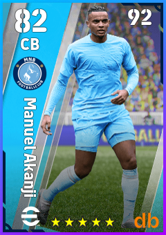 Manuel Akanji — CB, OVR 82, MAX 92