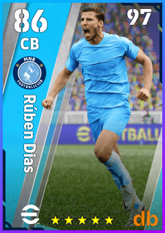 Rúben Dias — CB, OVR 86, MAX 97