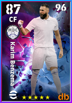 Karim Benzema — CF, OVR 87, MAX 96