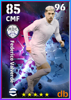 Federico Valverde — CMF, OVR 85, MAX 96