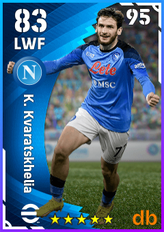 K. Kvaratskhelia — LWF, OVR 83, MAX 95