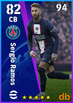 Sergio Ramos — CB, OVR 82, MAX 94