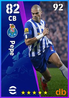 Pepe — CB, OVR 82, MAX 92