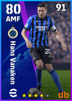 Hans Vanaken — AMF, OVR 80, MAX 91