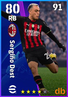 Sergiño Dest — RB, OVR 80, MAX 91