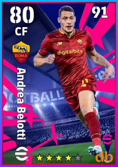 Andrea Belotti — CF, OVR 80, MAX 91