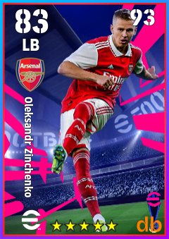 Oleksandr Zinchenko — LB, OVR 83, MAX 93