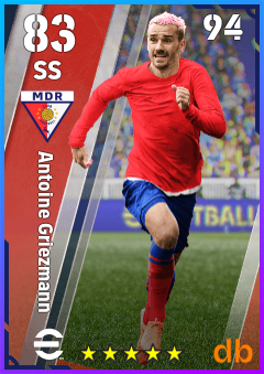 Antoine Griezmann — SS, OVR 83, MAX 94