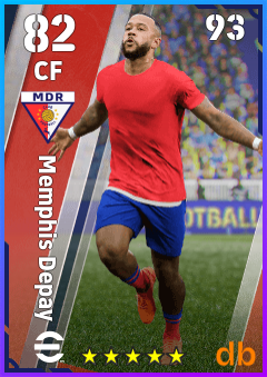 Memphis Depay — CF, OVR 82, MAX 93