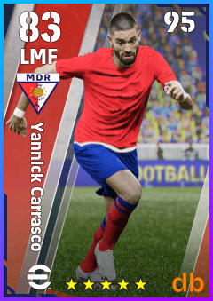 Yannick Carrasco — LMF, OVR 83, MAX 95