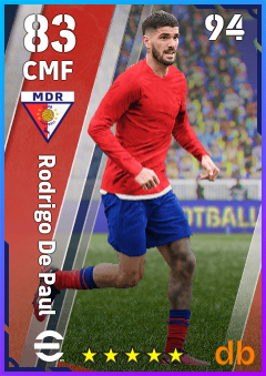Rodrigo De Paul — CMF, OVR 83, MAX 94