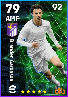 Brenden Aaronson — AMF, OVR 79, MAX 92