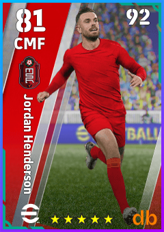 Jordan Henderson — CMF, OVR 81, MAX 92