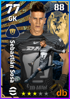 Sebastián Sosa — GK, OVR 77, MAX 88