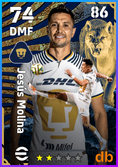 Jesús Molina — DMF, OVR 74, MAX 86