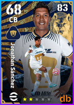 Jonathan Sánchez — CB, OVR 68, MAX 83