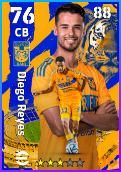 Diego Reyes — CB, OVR 76, MAX 88