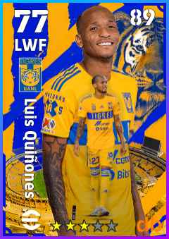 Luis Quiñones — LWF, OVR 77, MAX 89