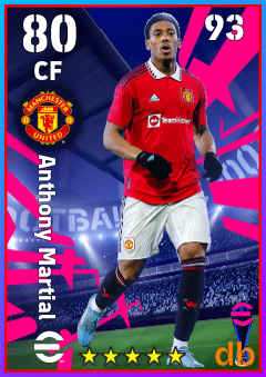 Anthony Martial — CF, OVR 80, MAX 93