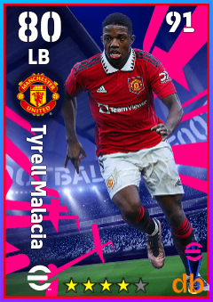 Tyrell Malacia — LB, OVR 80, MAX 91