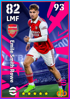Emile Smith Rowe — LMF, OVR 82, MAX 93