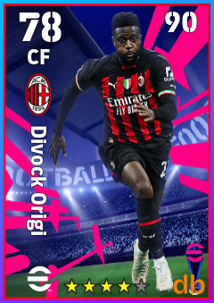 Divock Origi — CF, OVR 78, MAX 90
