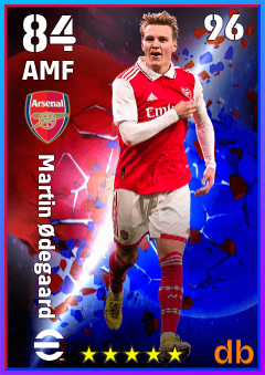 Martin Ødegaard — AMF, OVR 84, MAX 96