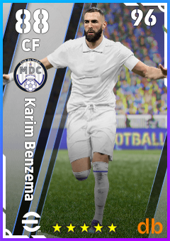 Karim Benzema — CF, OVR 88, MAX 96