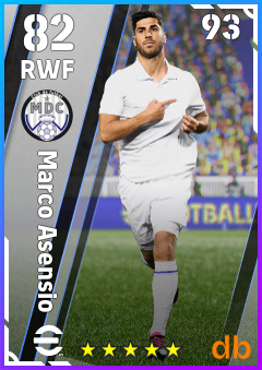 Marco Asensio — RWF, OVR 82, MAX 93