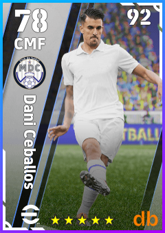 Dani Ceballos — CMF, OVR 78, MAX 92