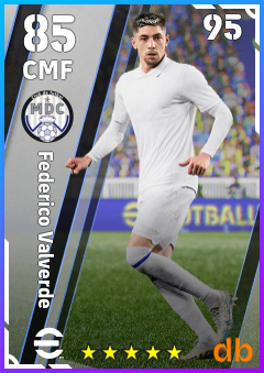 Federico Valverde — CMF, OVR 85, MAX 95