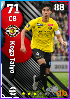 Koga Taiyo — CB, OVR 71, MAX 88